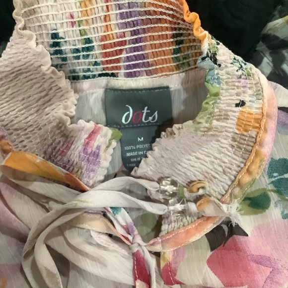 Sheer Tie Neck Top - Picture 5 of 5